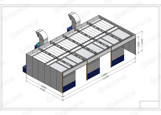 Customizable Portable Paint Prep Station Room Tailored Layouts Prep Station Body Shop White
