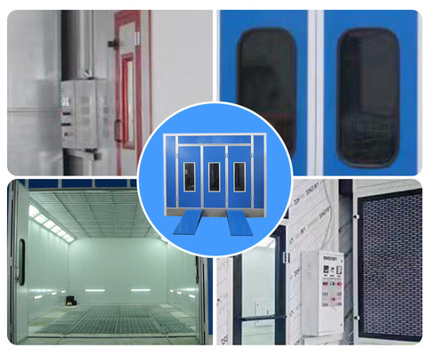 Durable 30kW Commercial Vehicle Paint Booth White Paint Booth Coating Electric Heating