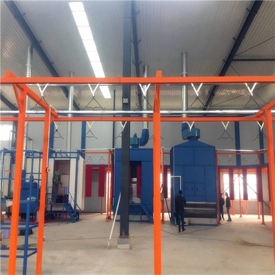 Robust Overhead Conveyor Vertical Powder Coating Line  Conveyor Paint Line For Consistent Coating