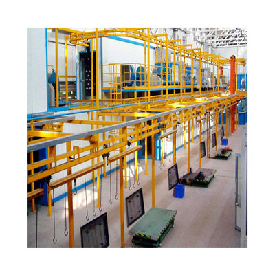 Personalized Overhead Conveyor Paint Line Automated Powder Coating Line For Lightweight Items