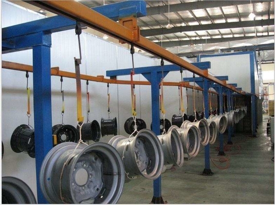Water Cooling Overhead Powder Coating Production Line Multi Use Automated Paint Line