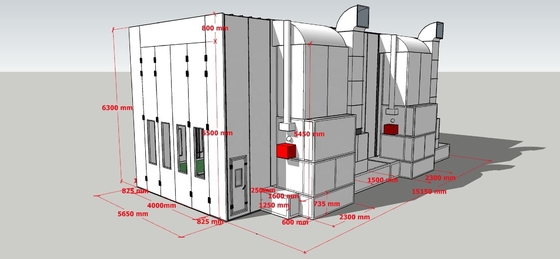 Robust Exterior Dimensions Of Our Spray Booth For Heavy-Duty
