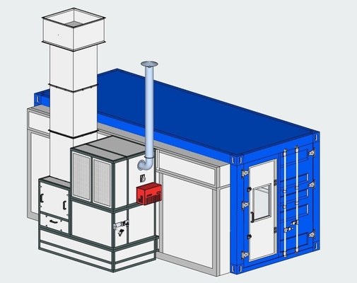 Mobile Container Spray Booth with Air Inlet and Exhaust Filter for Vehicle Paint Jobs