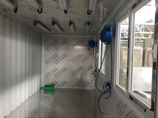 Mobile Container Spray Booth with Air Inlet and Exhaust Filter for Vehicle Paint Jobs