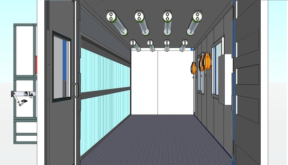 Mobile Container Spray Booth with Air Inlet and Exhaust Filter for Vehicle Paint Jobs