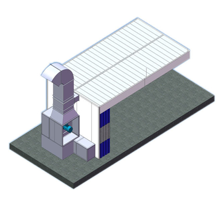 Versatile Portable Auto Body Prep Station 2.4T Prep Deck Paint Booth For Various Vehicle
