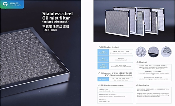 Distillation Equipment Industrial Oil Mist Filter Customizable Stainless Steel Solution for Plastic Material