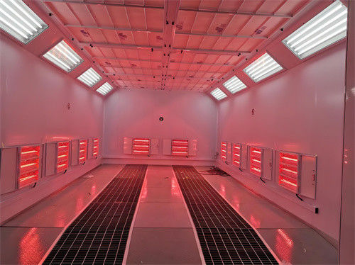 Mobile Short-Wave Infrared Paint Curing Lamp with Ruby-Red Halogen Emitters