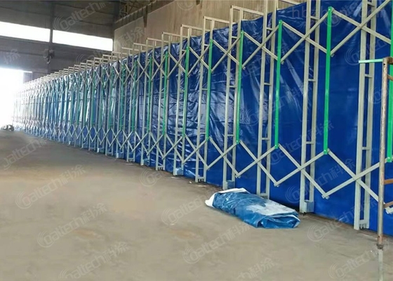 PLC Touch Screen Control CoatTech Retractable Spray Booth for Large Workpiece Painting