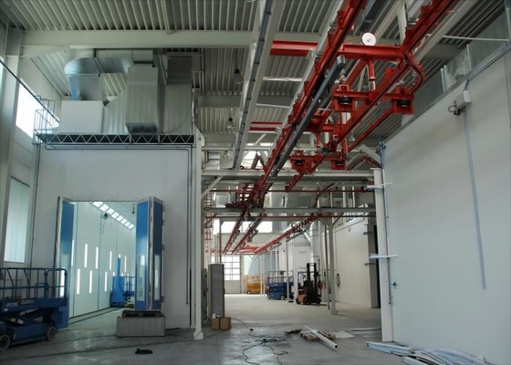 PLC Touch Screen Controlled Fully Automatic Paint and Coating Spraying Line with Overhead Conveyor