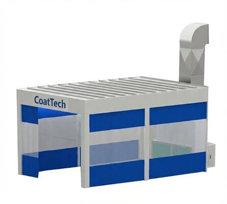 CoatTech Dual-Bay Side-By-Side Automotive Prep Station With Central Divider Curtain