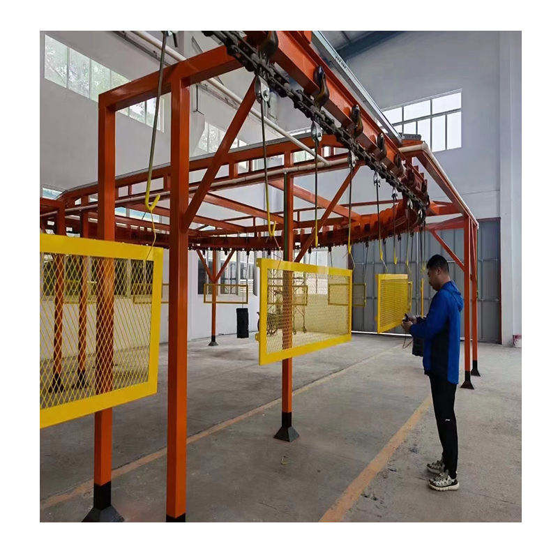 Personalized Overhead Conveyor Paint Line Automated Powder Coating Line For Lightweight Items