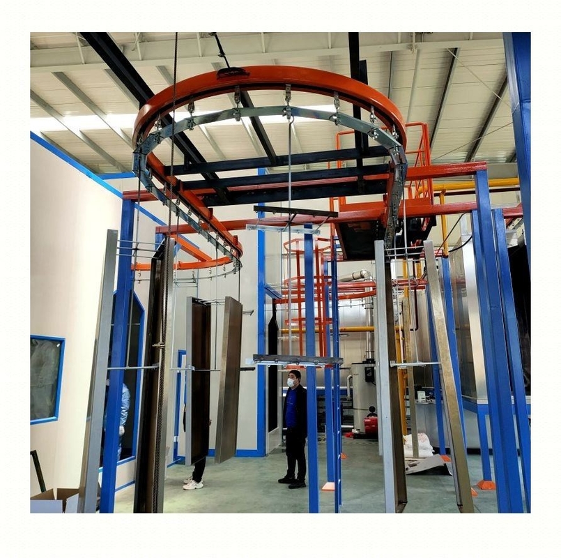Versatile Overhead Powder Coating Conveyor System Powder Coating Paint Lines Systems For Varied Sizes