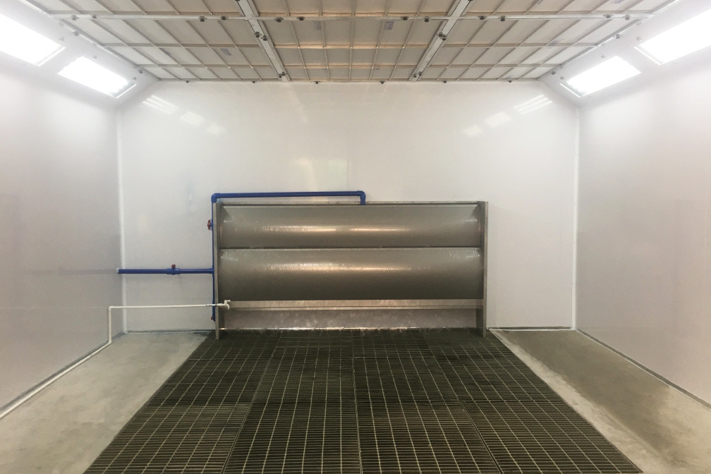 Water Curtain Paint Spray Booth , Water Wash Spray Booth For Sale