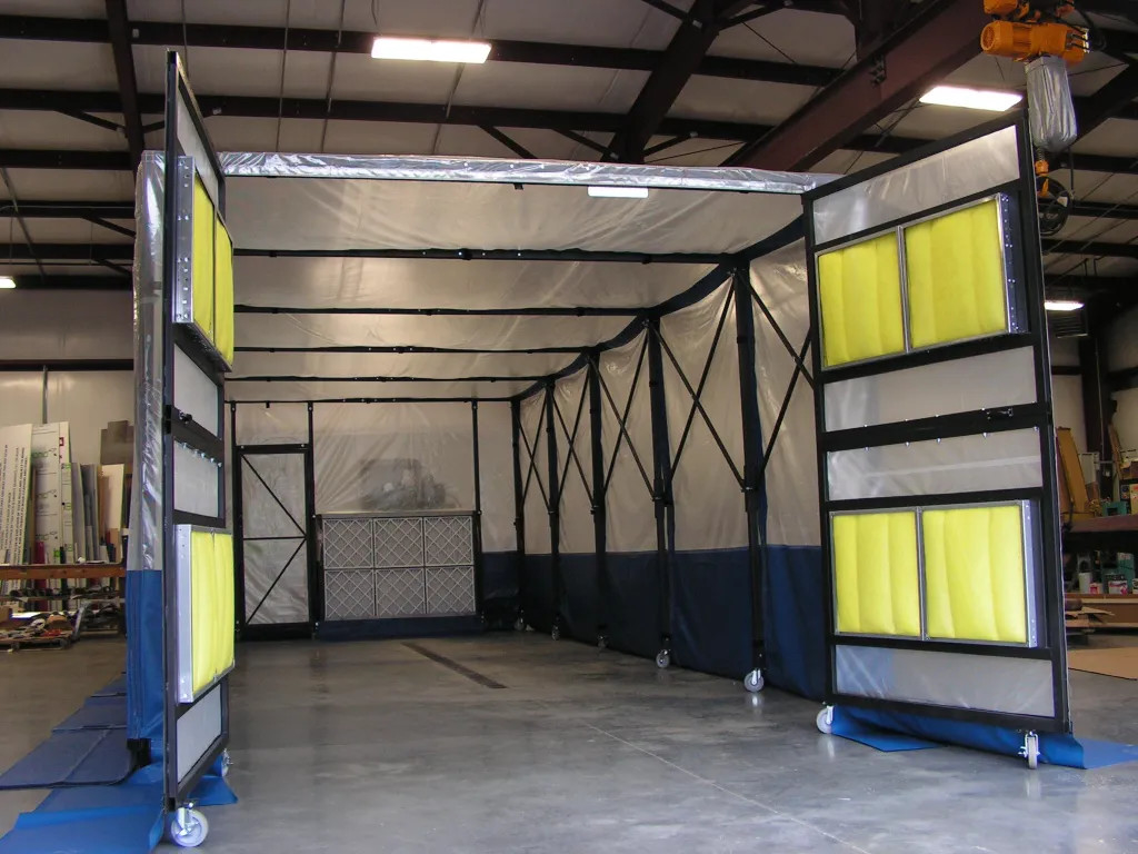CoatTech Retractable Spray Booth For Industrial Efficiency , Retractable Paint Booth