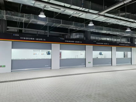Pomieszczenie szlifierskie z elektrycznym, gazowym i dieslowskim systemem ogrzewania palnikowego, kabiny lakiernicze, pomieszczenie do szlifowania samochodów, pomieszczenie przygotowawcze do lakierowania samochodów